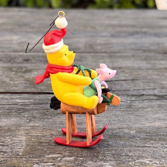 Vintage Lot Of 5 Winnie The Pooh Christmas Ornaments Hallmark and Disney Light - Picture 2 of 15